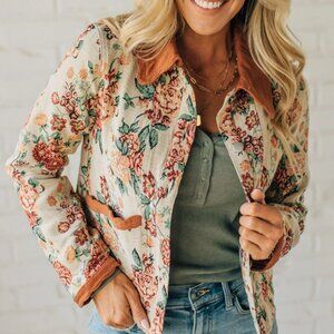 *NEW* So Me Jacquard Scallop Trim Jacket